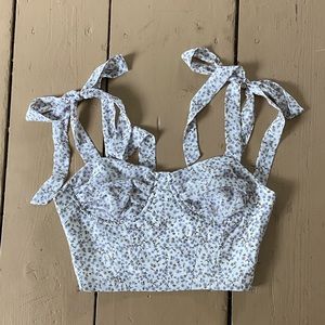 Floral corset style top